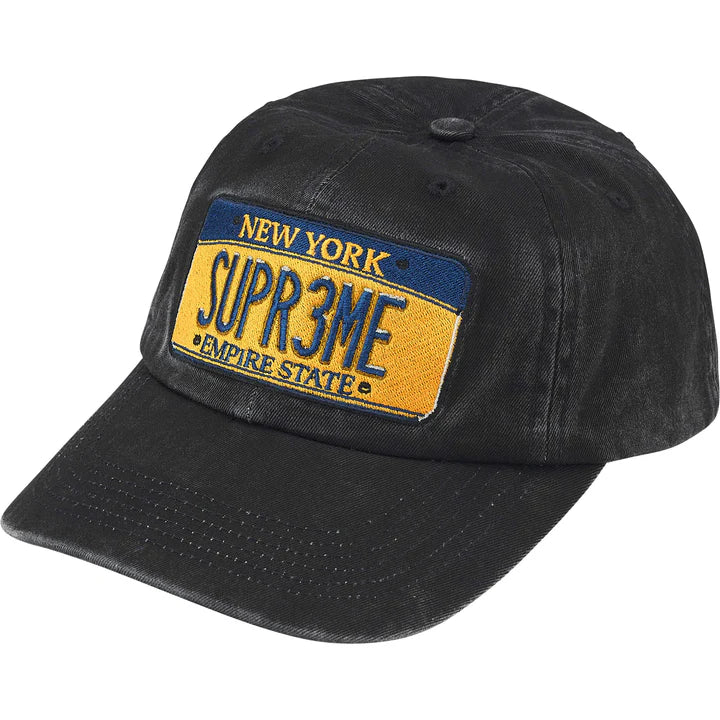 Supreme License Plate 6-Panel Black