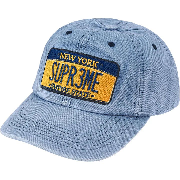 Supreme License Plate 6-Panel Denim