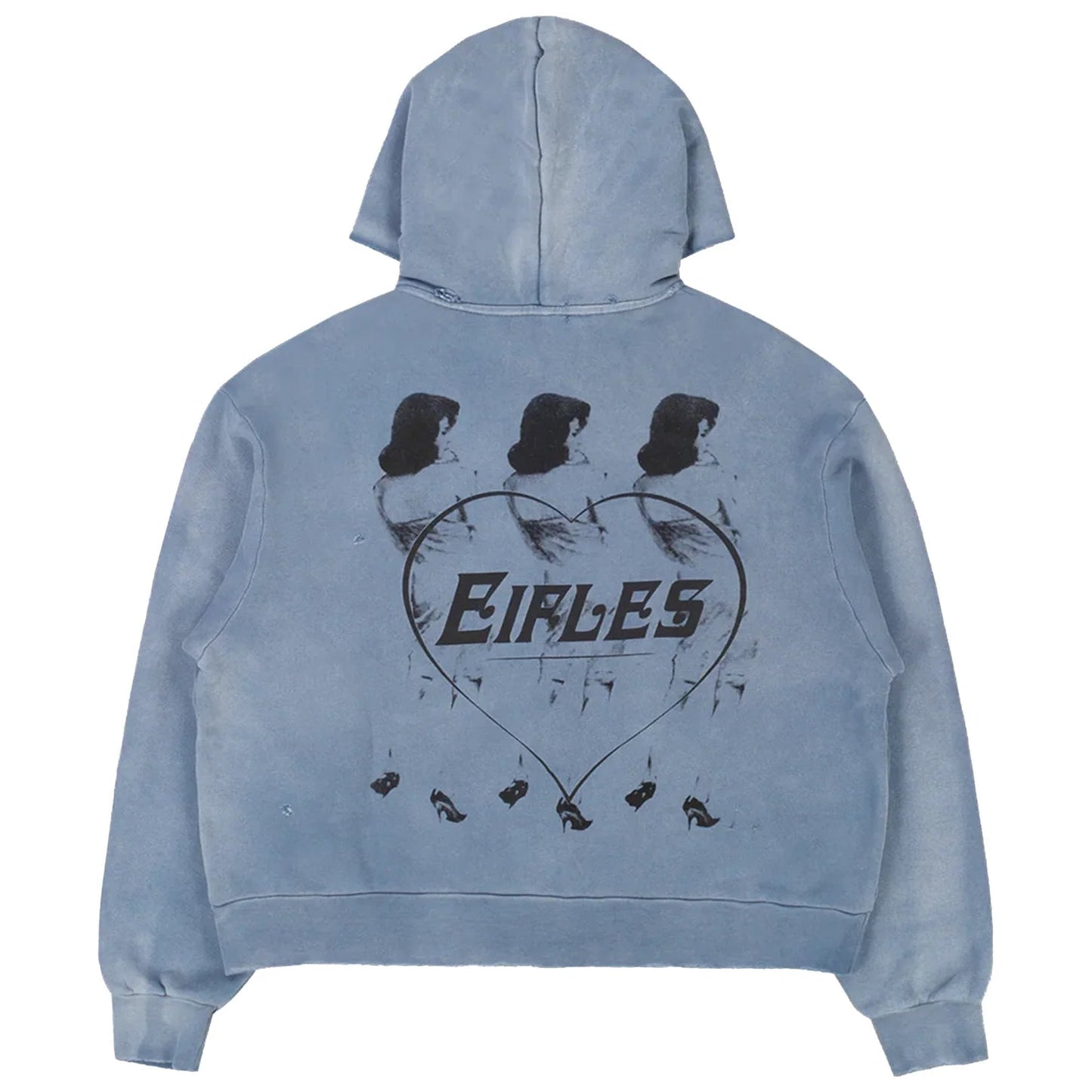 Eifles Heaven And Hell Zip-Up Hoodie Vintage Blue