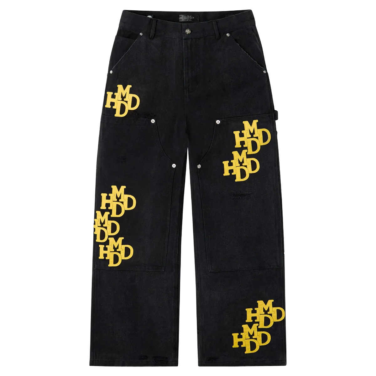 HMDD Yellow Patch Pants Black