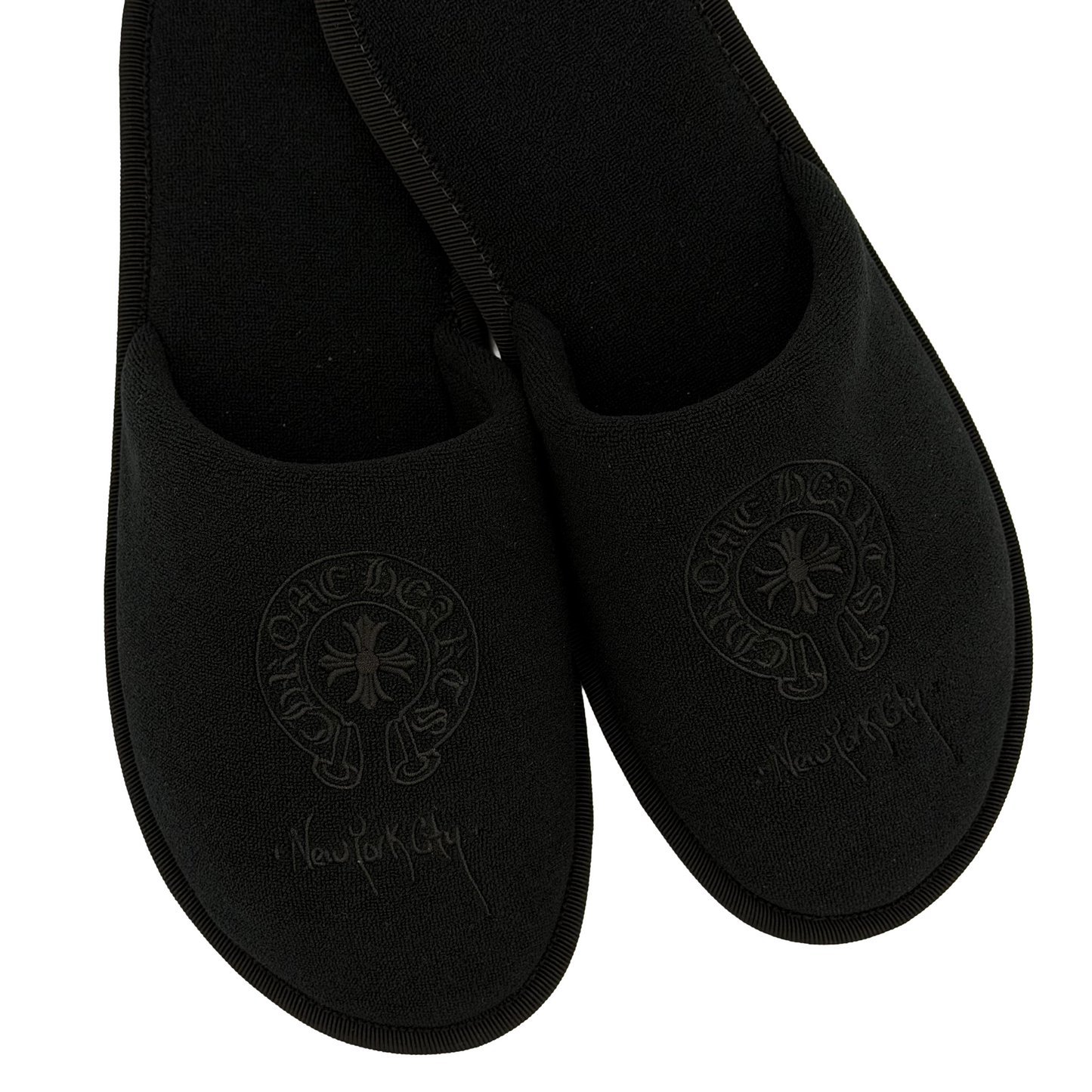 Chrome Hearts New York Exclusive Hotel Slippers Black/Black