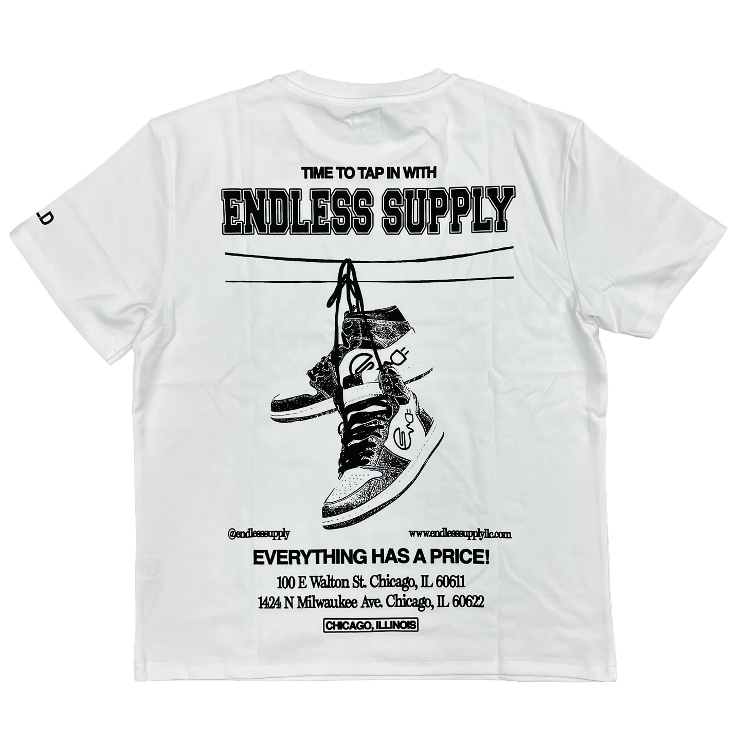 Endless Supply Signature Skull Tee White