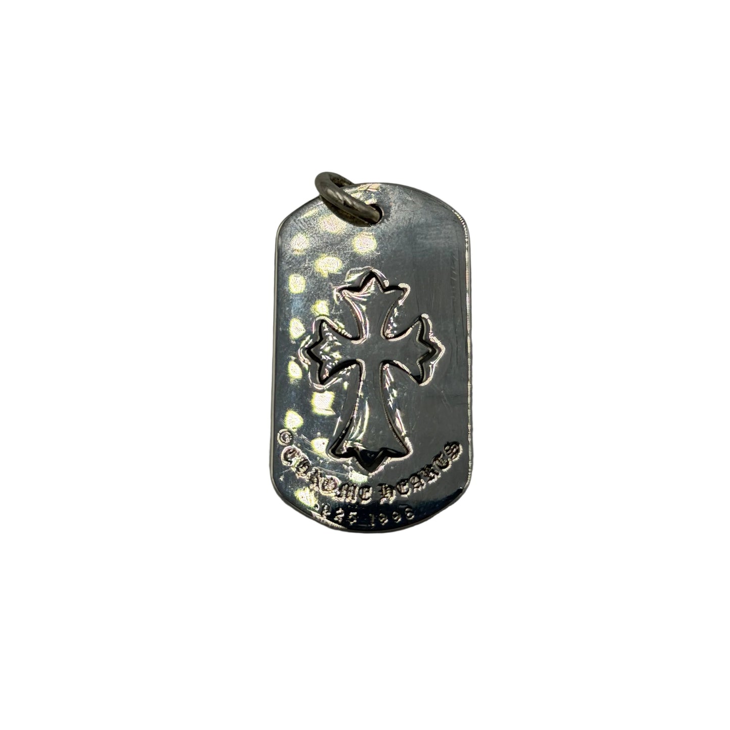 Chrome Hearts Cross Cut Out Dog Tag Pendant