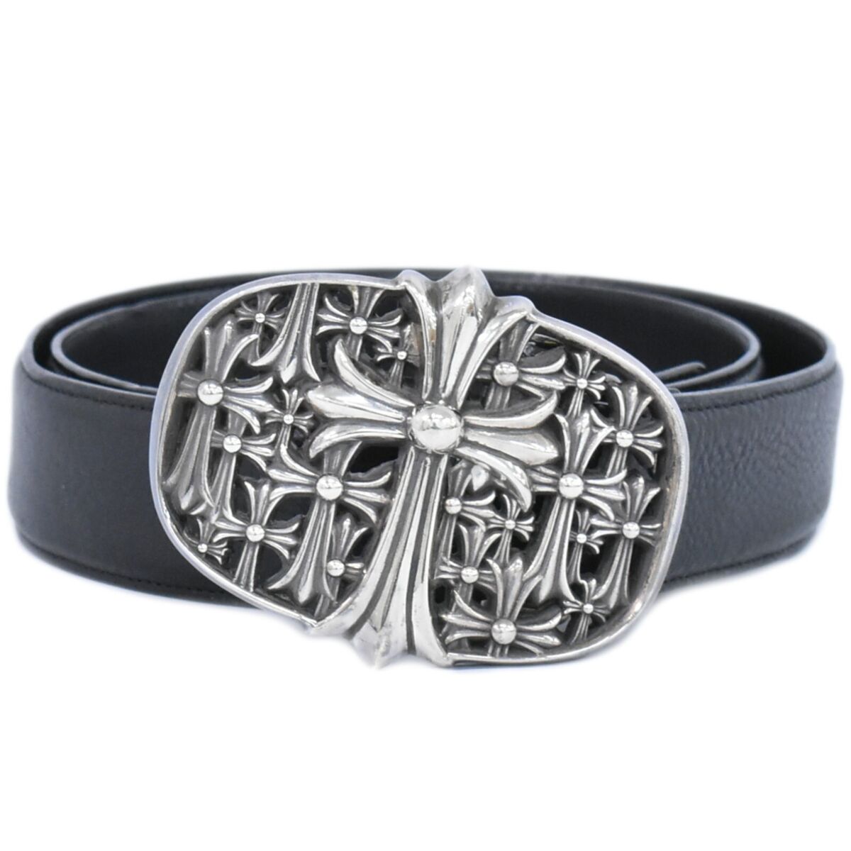 Chrome Hearts Cemetery Buckle Belt Black