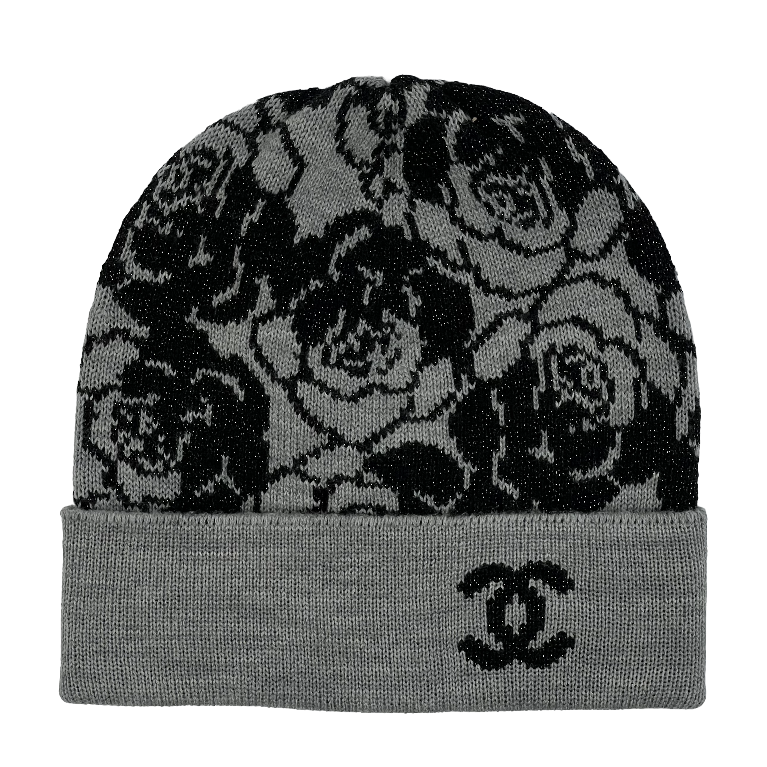 Chanel Camellia Flower Beanie Hat Chanel Cashmere CC Beanie Hat Pink Beige 1147743 – FASHIONPHILE main image 2