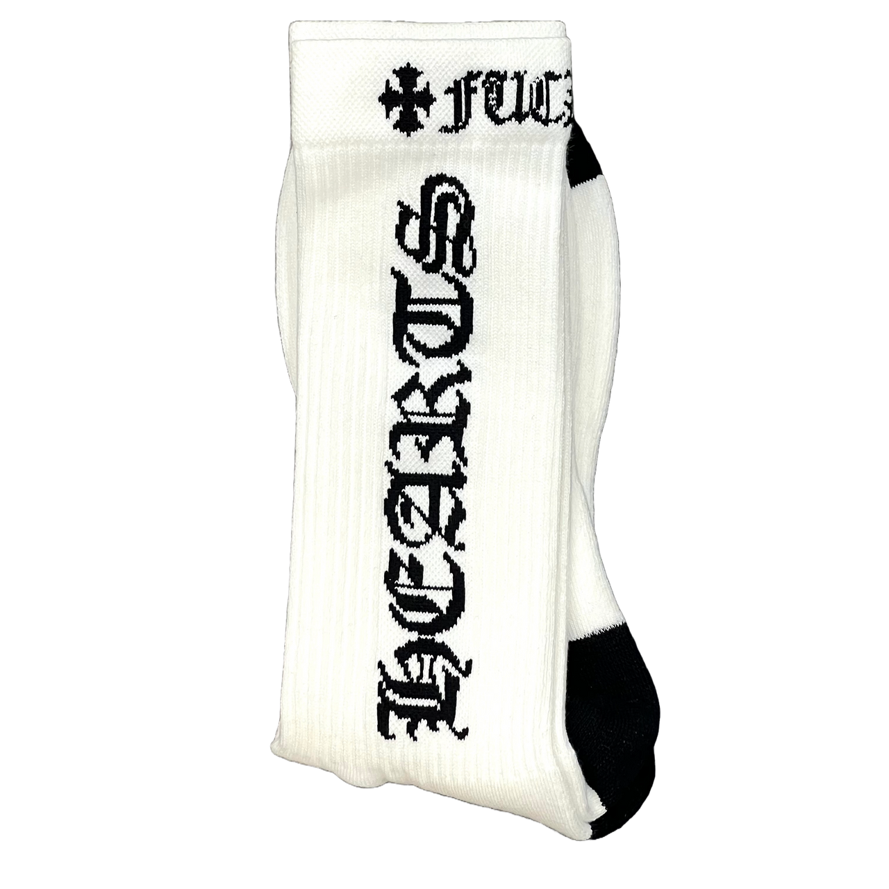 Chrome Hearts CH Logo Socks White/Black