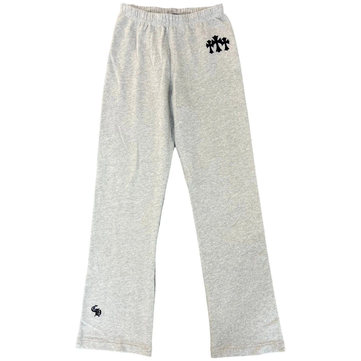 Chrome Hearts Velour Triple Cross Sweatpants Heather Grey/Navy (Women's)
