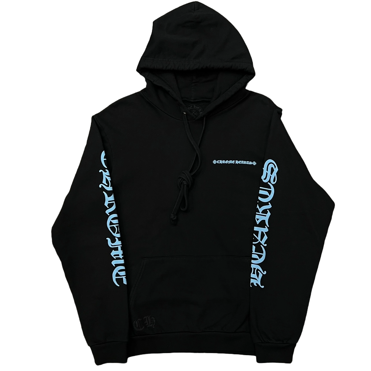 Chrome Hearts Script Hoodie Black/Light Blue – Endless Supply Chrome Hearts Script Hoodie Black/Light Blue – Endless Supply