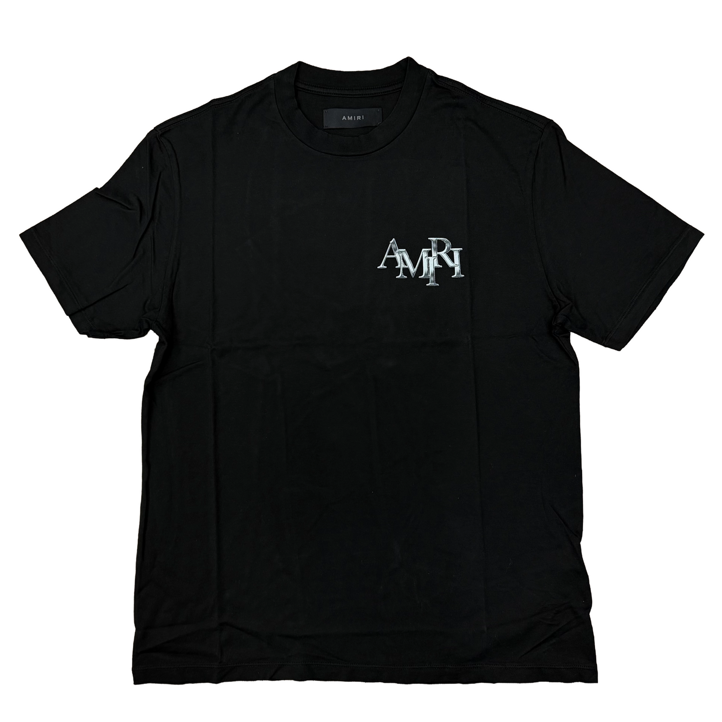 Amiri Chrome Staggered Tee Black