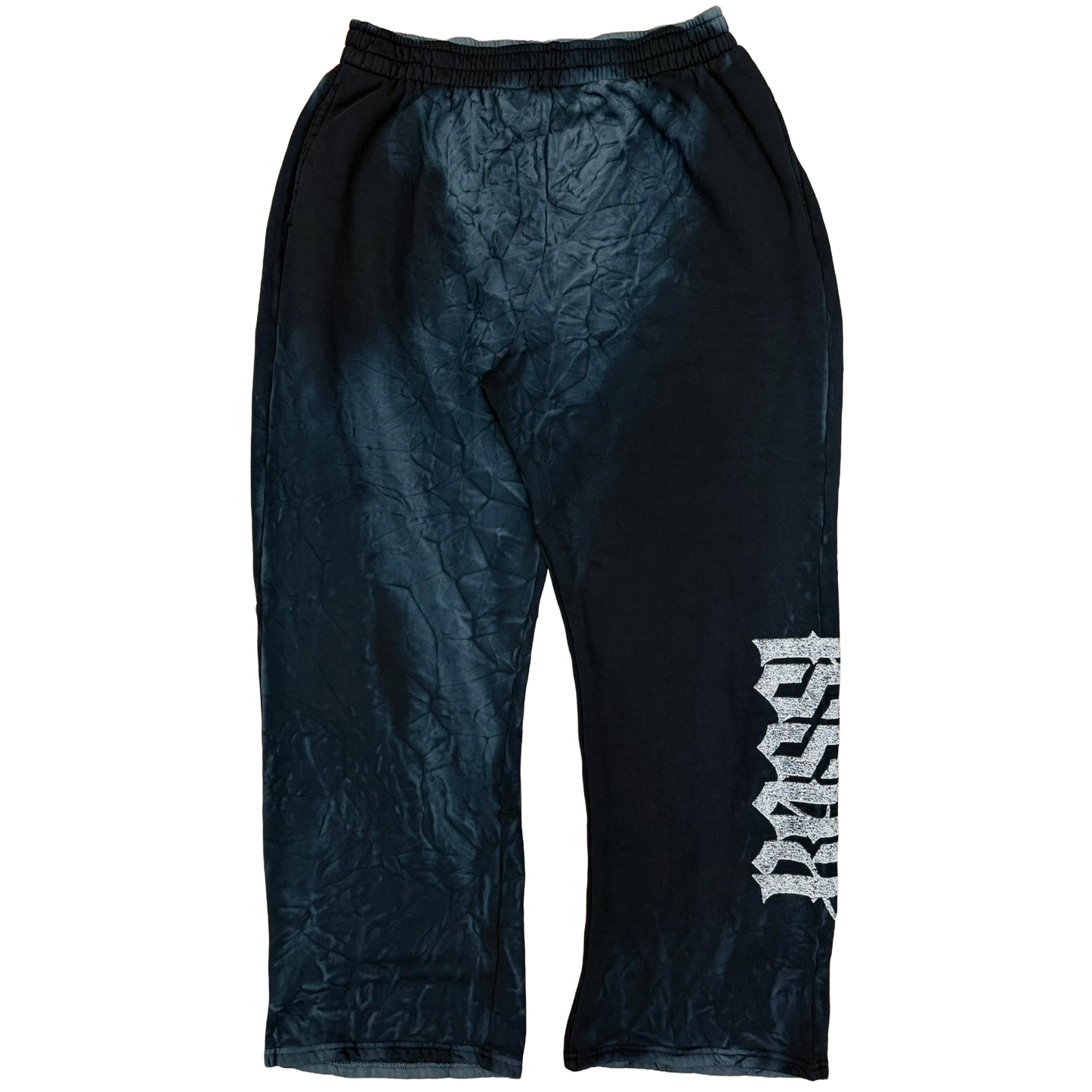 Bossi Rhinestone Logo Sweatpants Washed Black/White