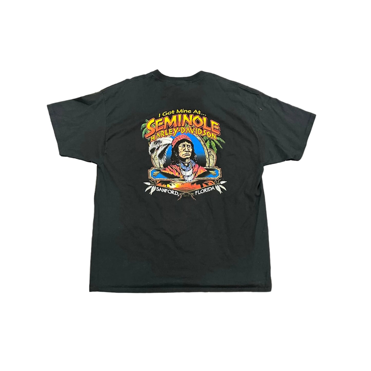 Vintage Seminole Harley Davidson T-Shirt Black