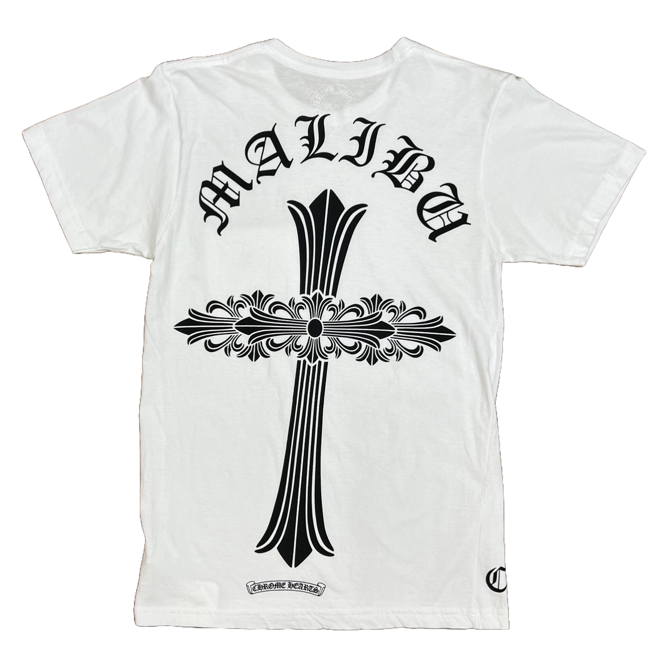 Chrome Hearts Malibu Exclusive Floral Cross T-Shirt White Chrome Hearts Malibu Exclusive Floral Cross T-Shirt White