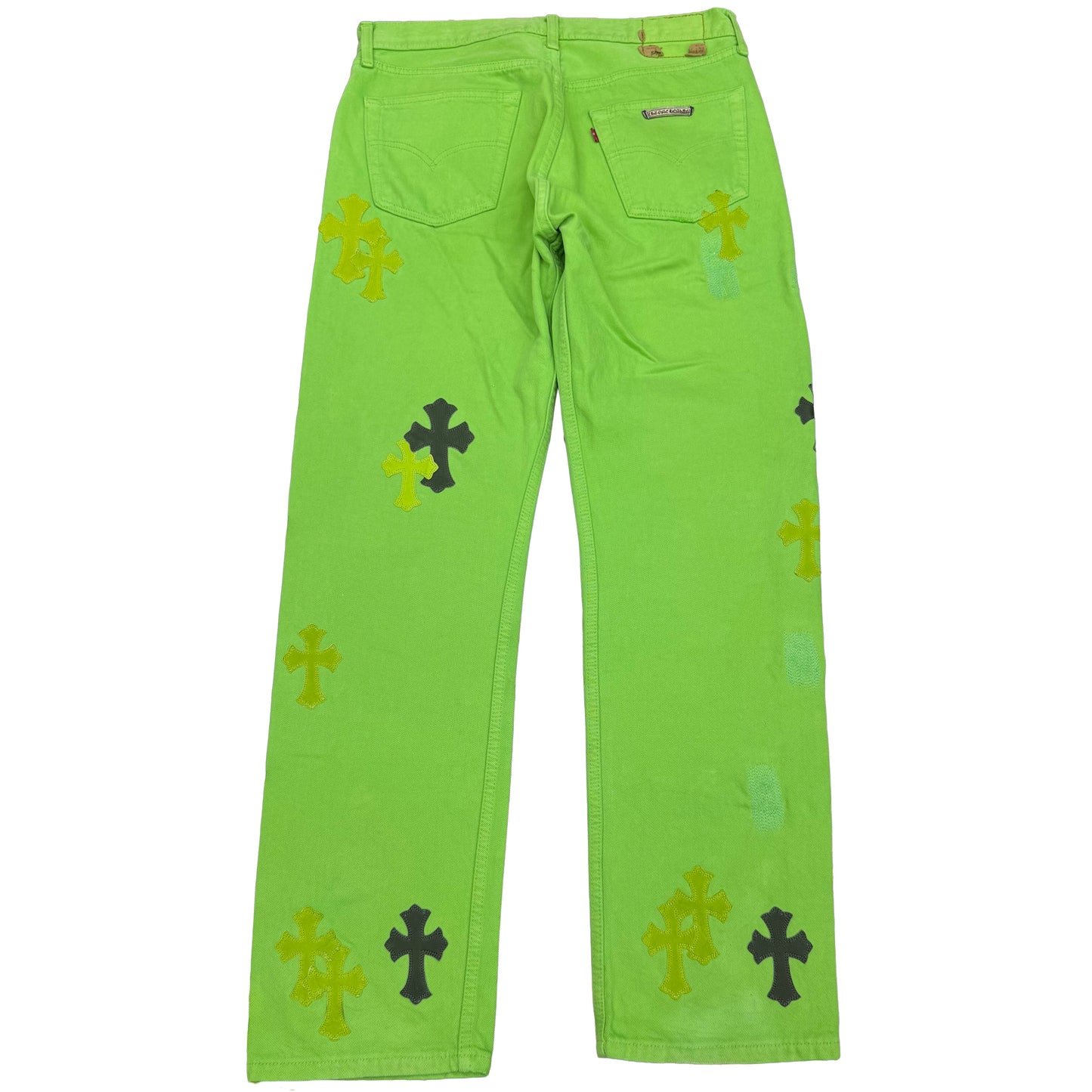 Chrome Hearts Matty Boy Sex Records Vintage Levi's Jeans Slime Green
