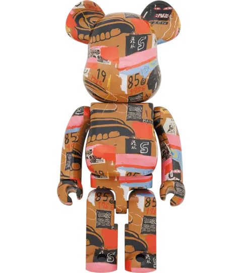 Bearbrick Andy Warhol x JEAN-MICHEL BASQUIAT #2 1000% Multi