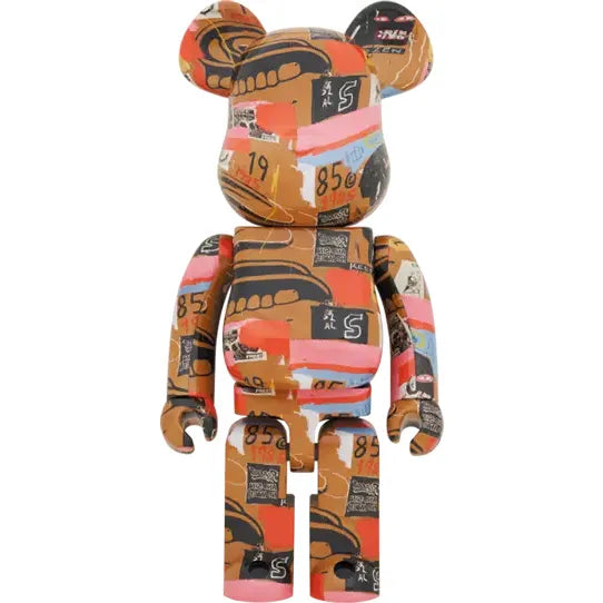 Bearbrick Andy Warhol x JEAN-MICHEL BASQUIAT #2 1000% Multi