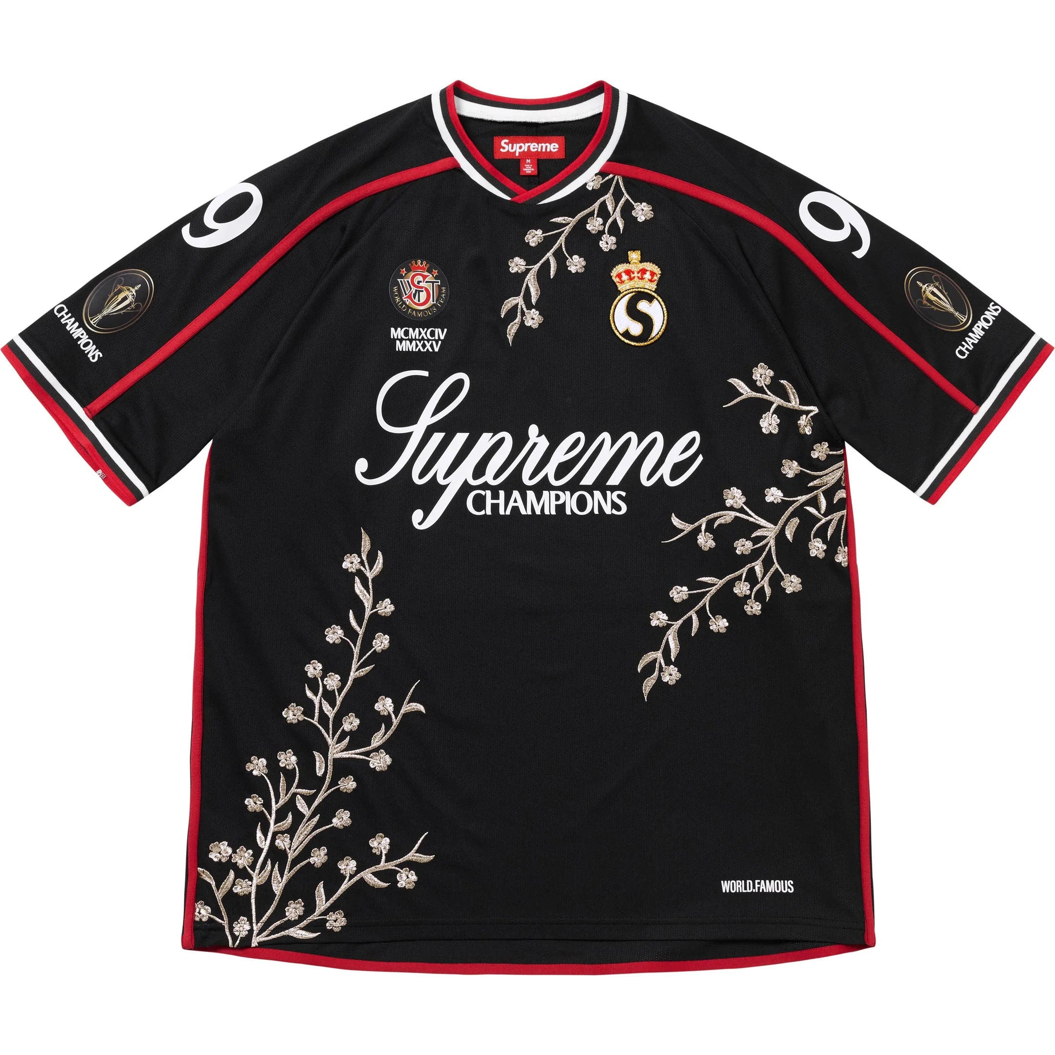 Supreme Floral Soccer Jersey Black – Endless Supply