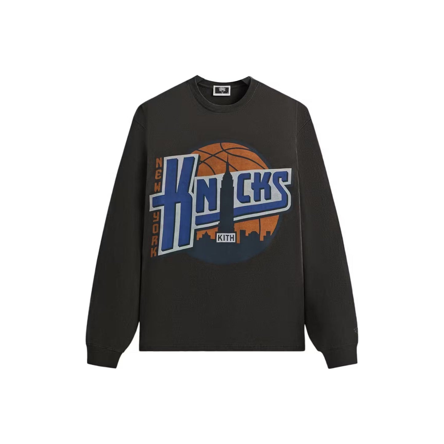 Kith x New York Knicks City Vintage L/S Tee Black