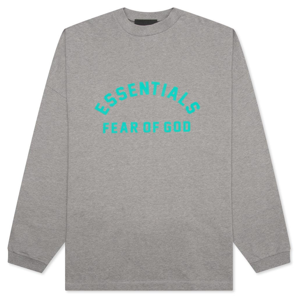 Fear of God Essentials Heavy Jersey L/S Tee Dark Heather Oatmeal
