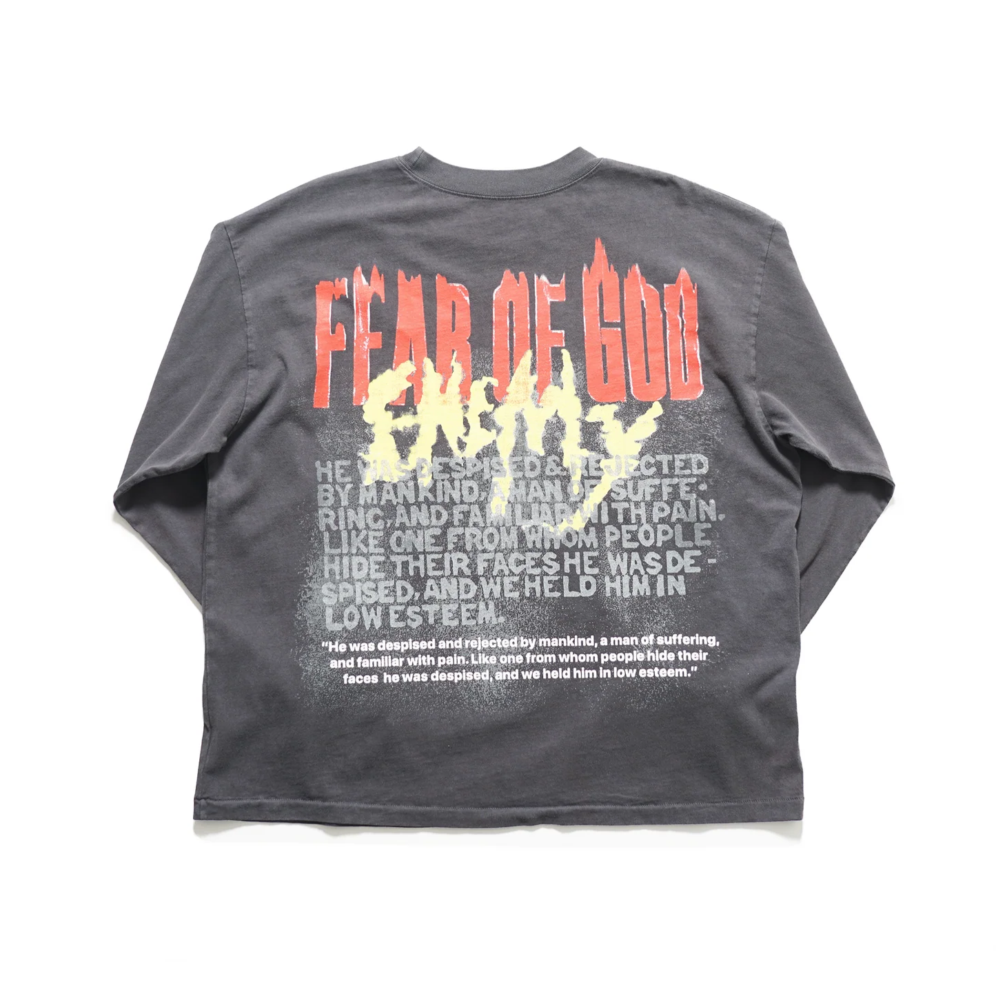 RIVINGTON roi Rebis x Fear of God Look, Its The Enemy L/S Tee Vintage Black