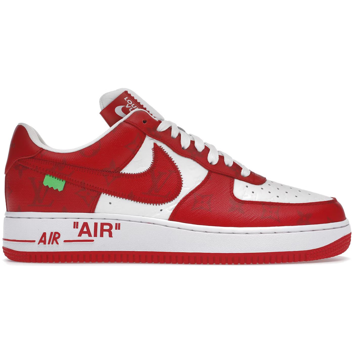 Louis Vuitton Nike Air Force 1 Low By Virgil Abloh White Red