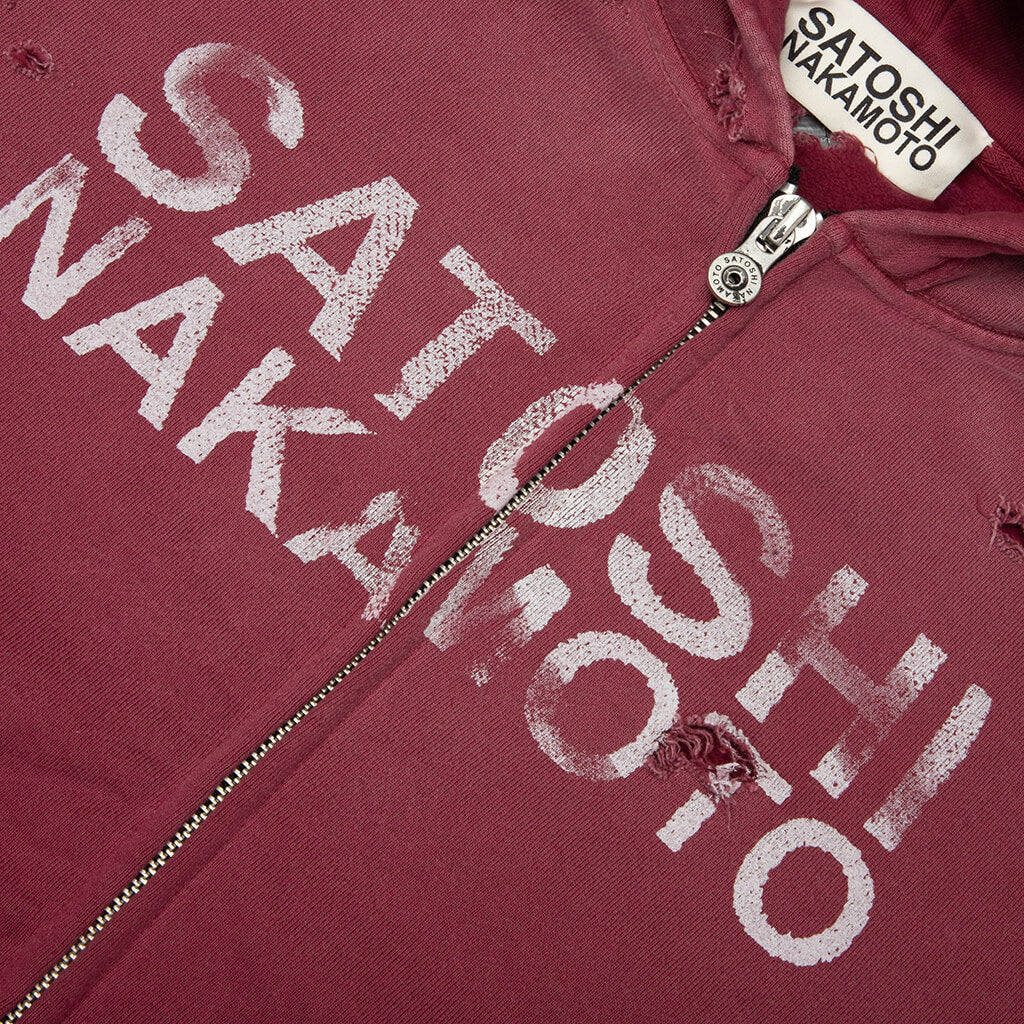 Satoshi Nakamoto Luke Fleece Hoodie Burgundy