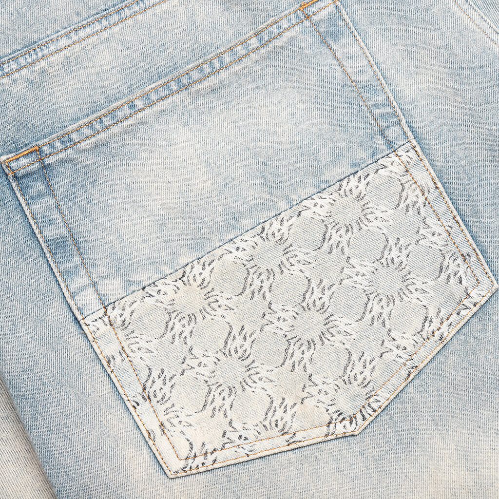 Amiri MA Quad Cuff Straight Jean Antique Indigo