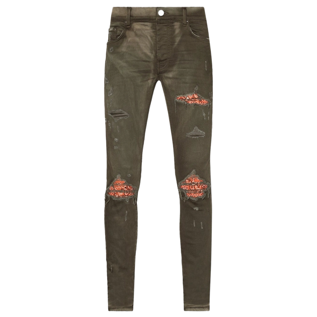 Amiri MX1 Bandana Jean Military Green