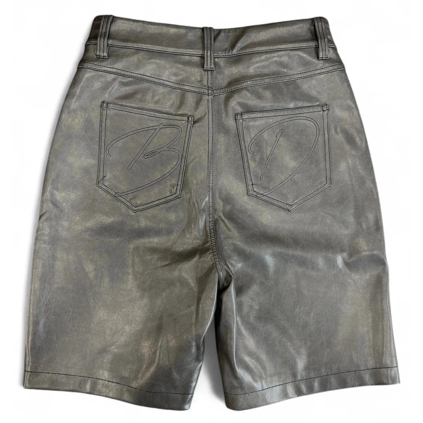Bottega Desires Leather Shorts Grey