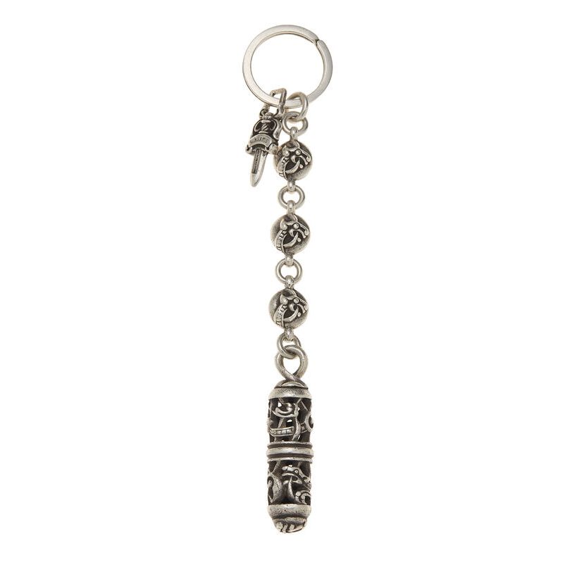 キーホルダー CHROME HEARTS CERTIC ROLLER KEYRING Chrome Hearts Sterling Silver Celtic Roller Keychain (with Dagger