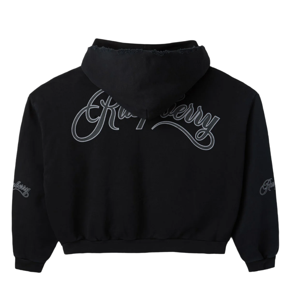 GV Gallery Raspberry Script Zip-Up Hoodie Black