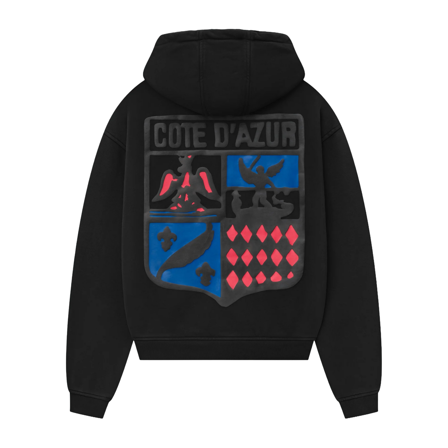 Rhude Cote D'Azur Crest Oversized Hoodie Black