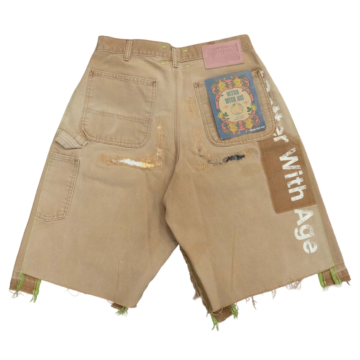 *Better With Age Repair Double-Wide Carpenter Short Light Brown/Multi