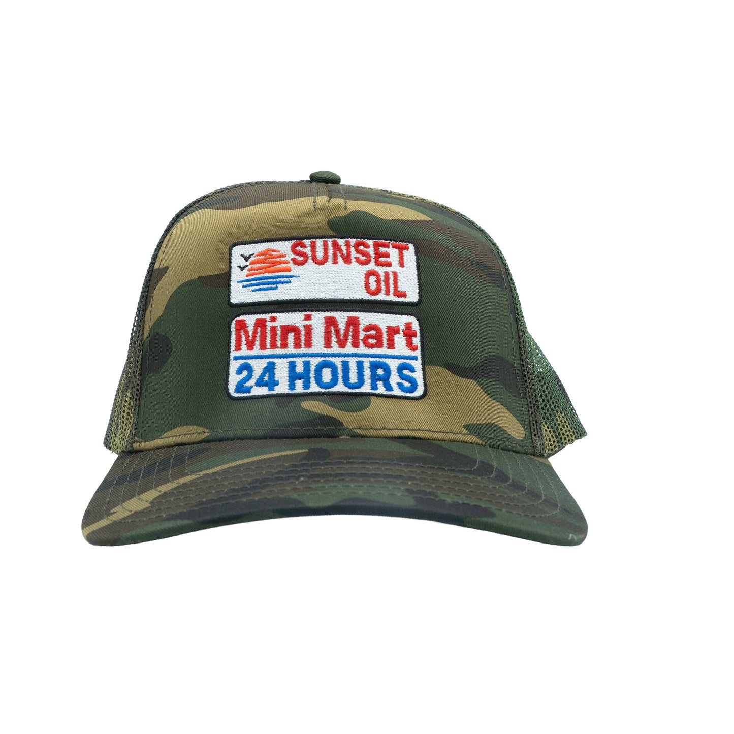 Sunset Oil Mini Mart Trucker Hat Army Fatigue