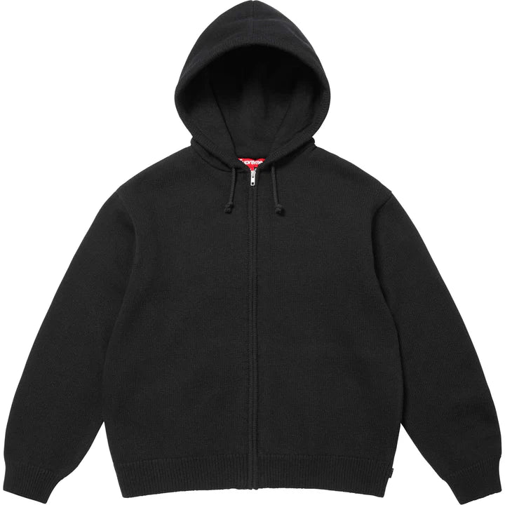 Supreme Last Supper Embroidered Zip-Up Hooded Sweater Black