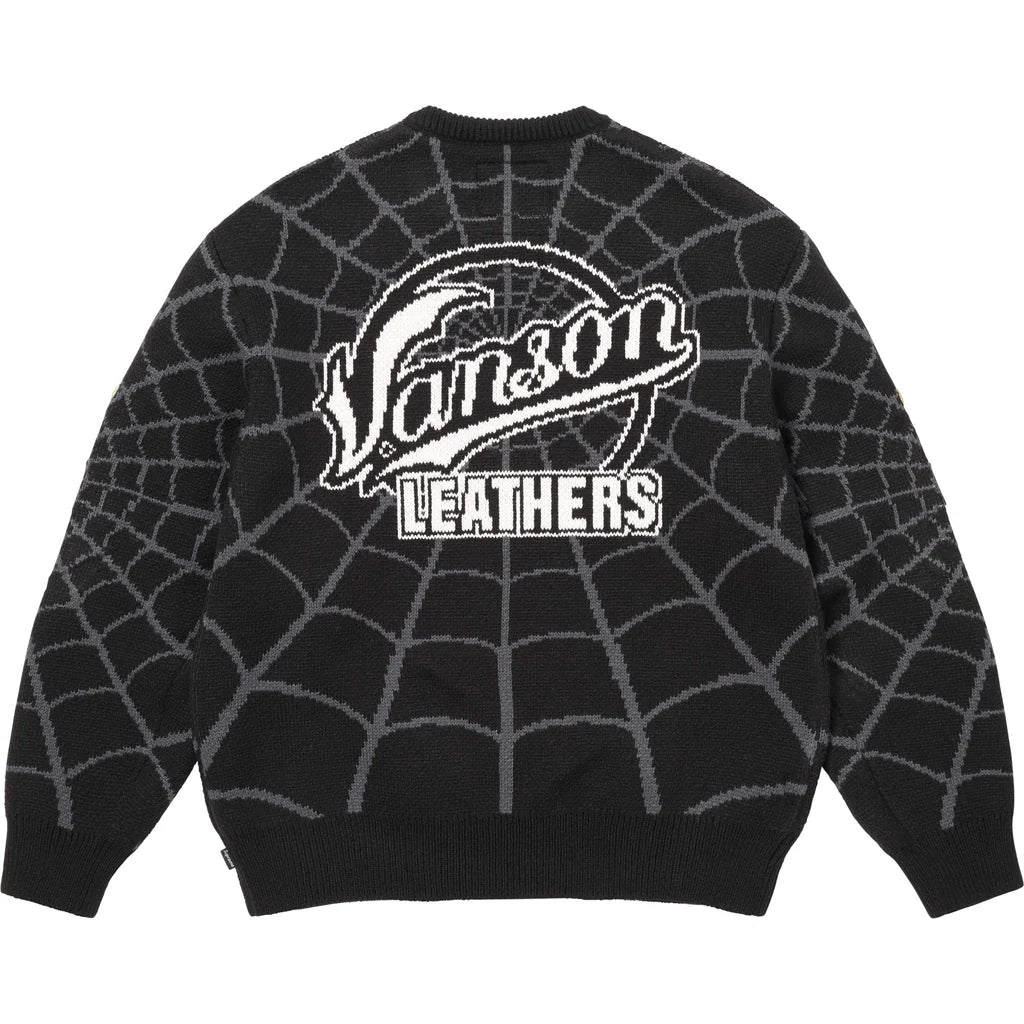Supreme®/Vanson Leathers® Spider-Man Sweater Black
