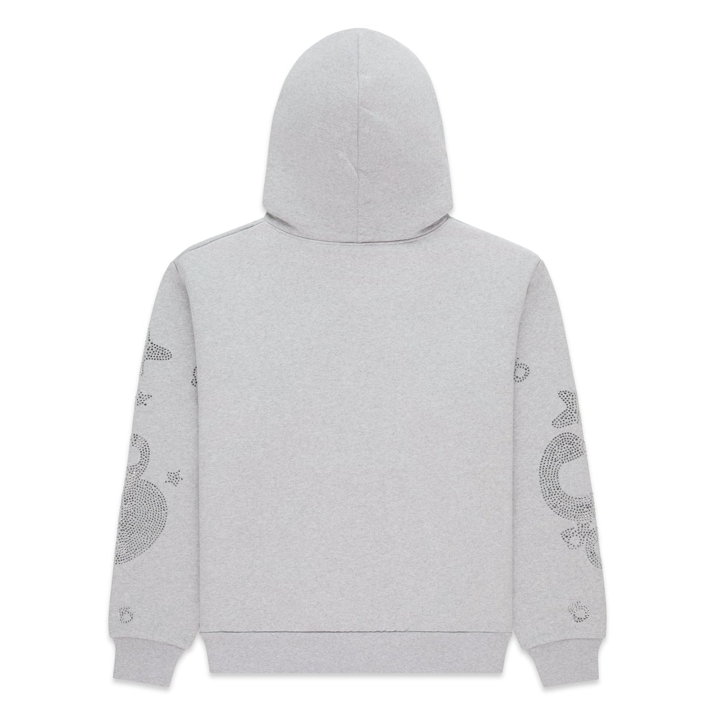 Sp5der Rhinestone Beluga Hoodie Heather Grey