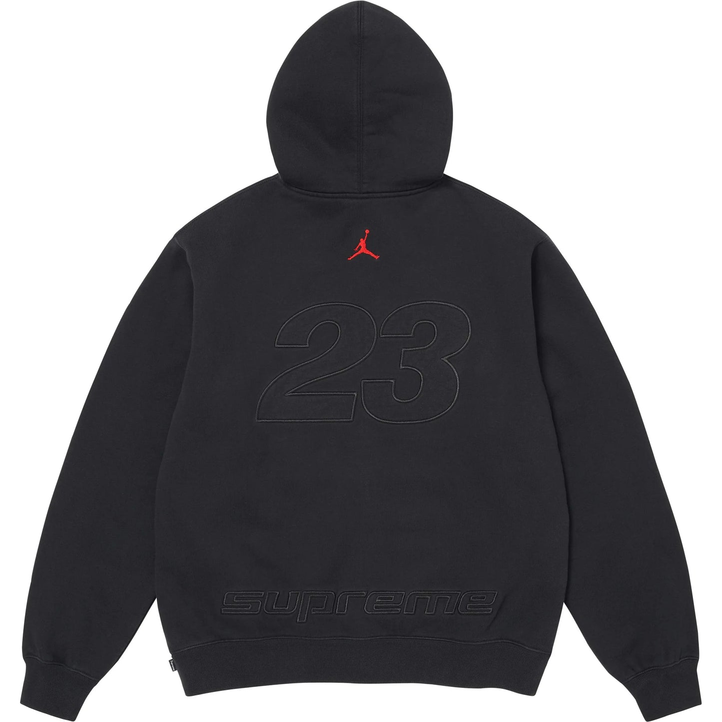 Supreme®/Jordan® Zip-Up Hooded Sweatshirt Black