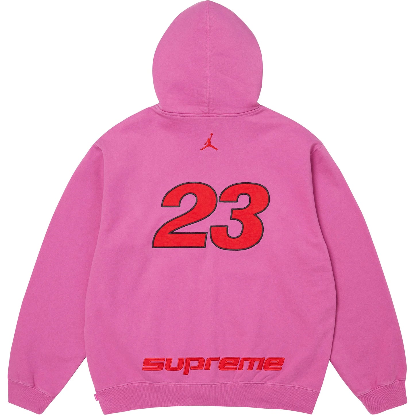 Supreme®/Jordan® Zip-Up Hooded Sweatshirt Pink