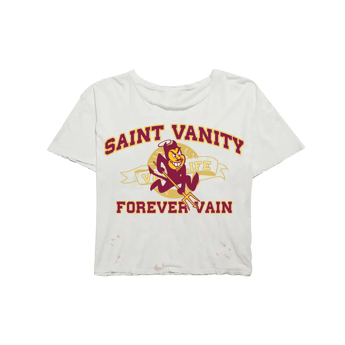 Saint Vanity Sun Devil Tee White