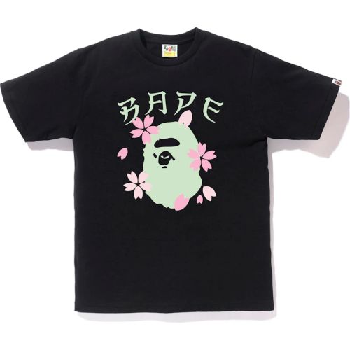 BAPE Sakura Ape Head Tee Black