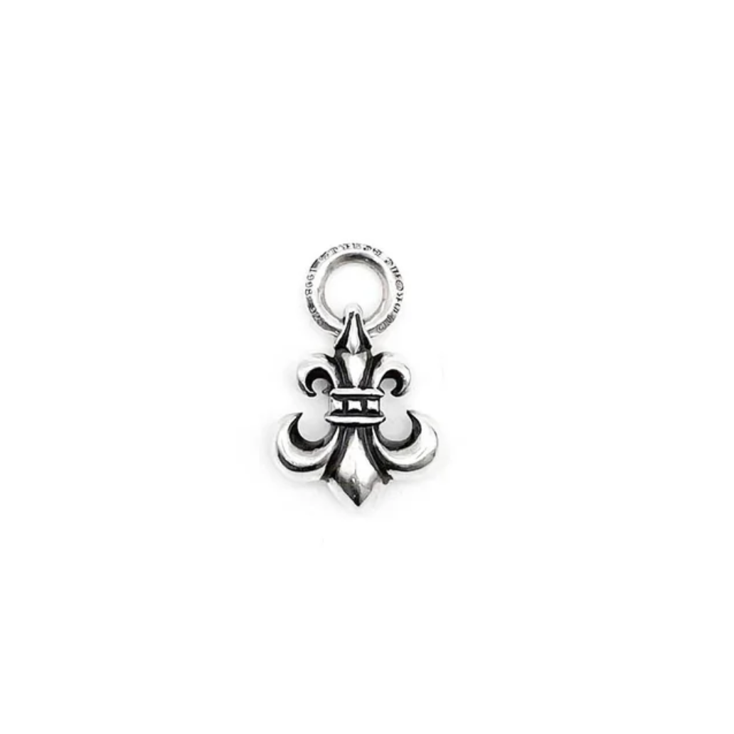 Chrome Hearts Silver Fleur Charm Pendant
