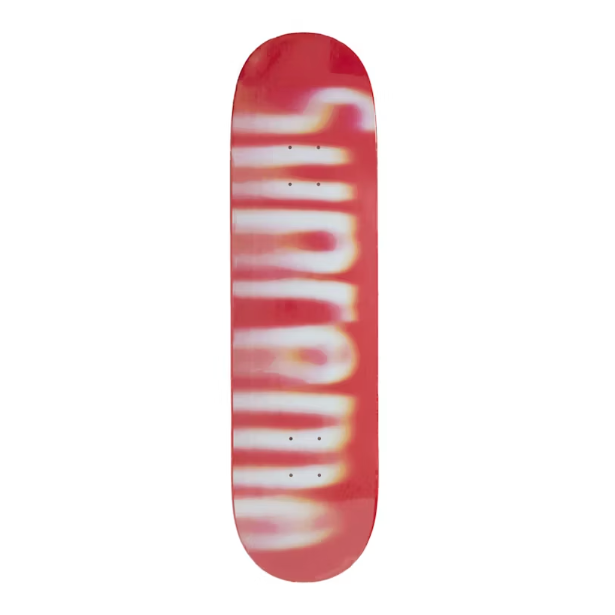 Supreme Blurred Logo Skateboard Deck Red