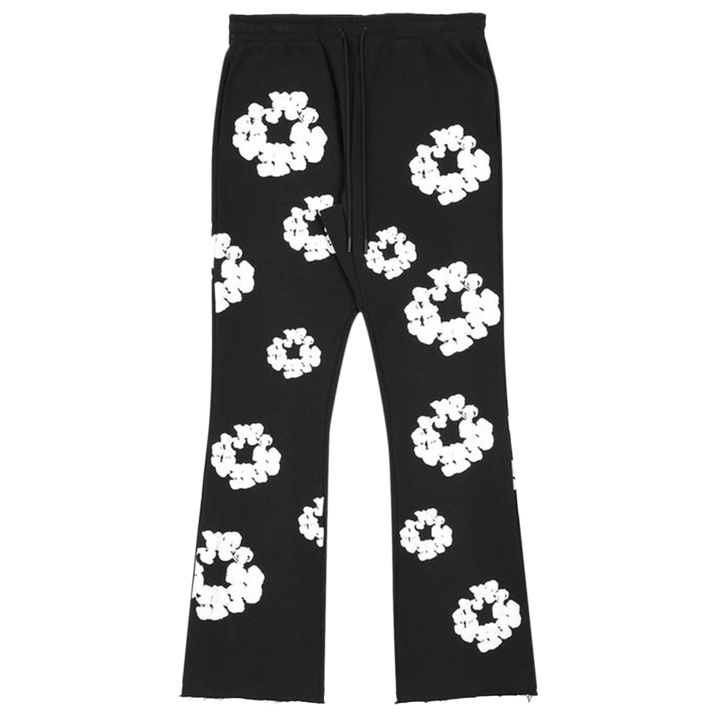 READYMADE x Denim Tears Cotton Wreath Sweatpants Black/White