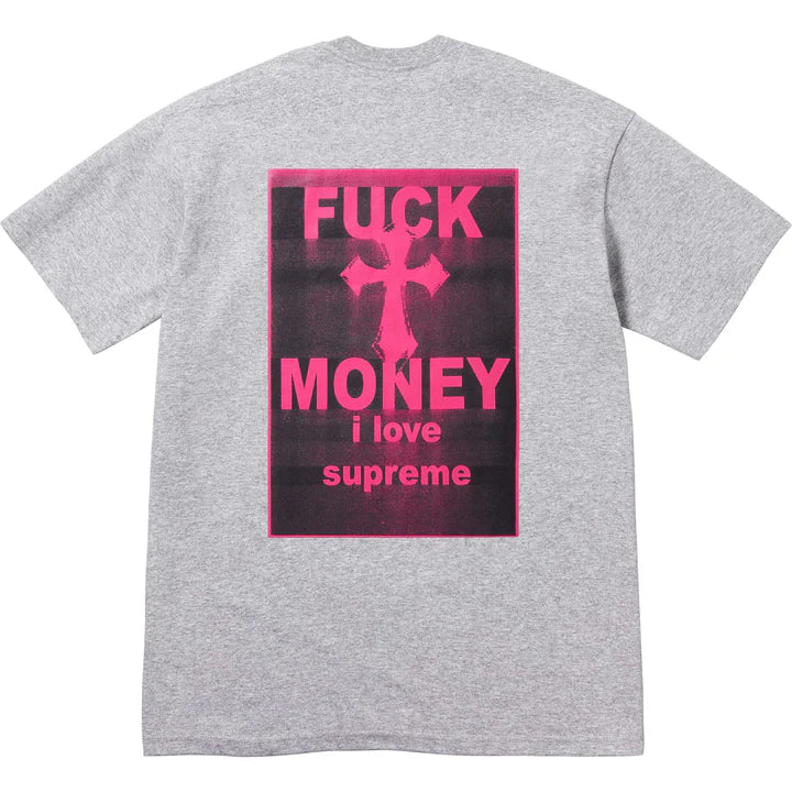 Supreme Fuck Money Tee Heather Grey – Endless Supply