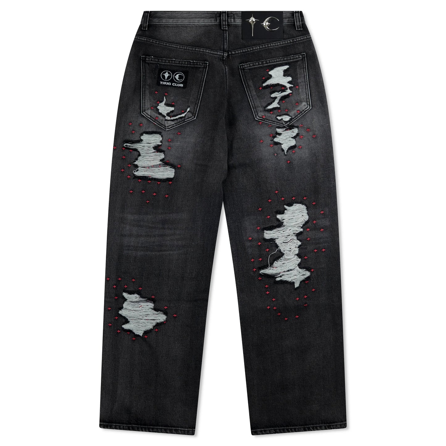 Thug Club Vintage Double Knee Pants Black