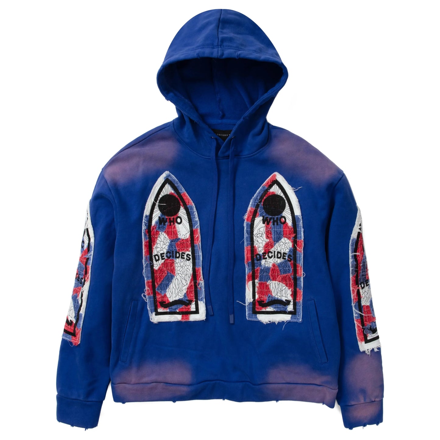 Who Decides War Glory Fabricated Hooded Pullover Indigo
