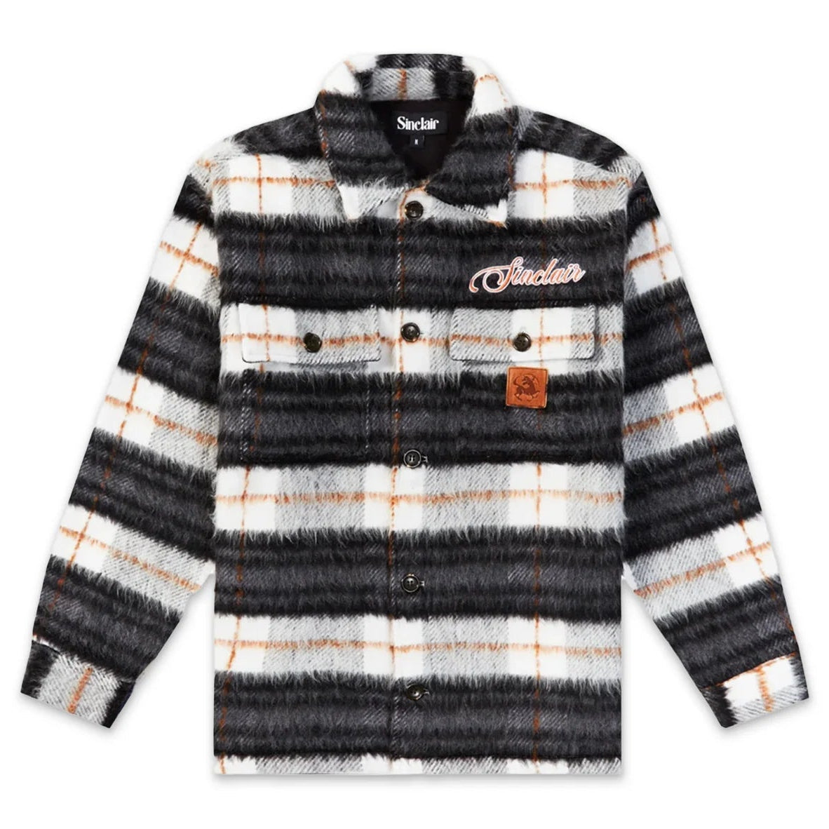 Sinclair Plaid Mohair Flannel Black