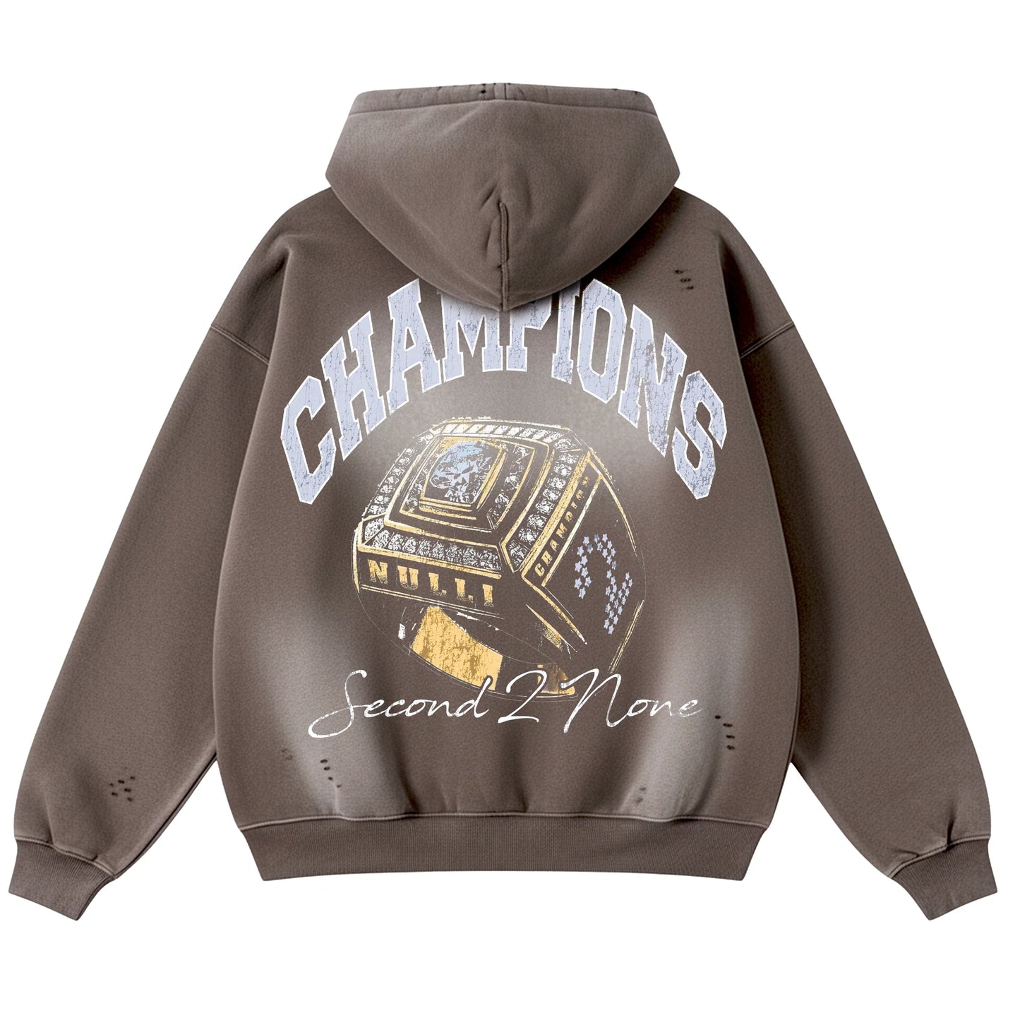 Nulli University Zip-Up Hoodie Brown