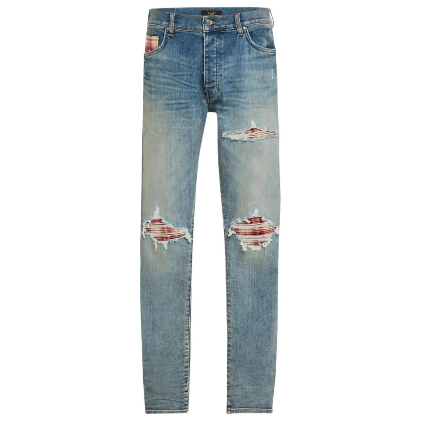 Amiri MA Quad Plaid MX1 Jean True Indigo