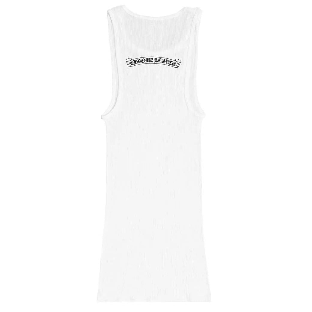 Chrome Hearts Neck Logo Rib Tank White